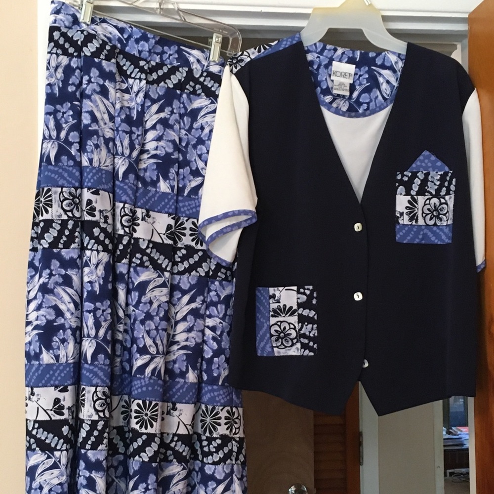 Vintage skirt and matching blouse
